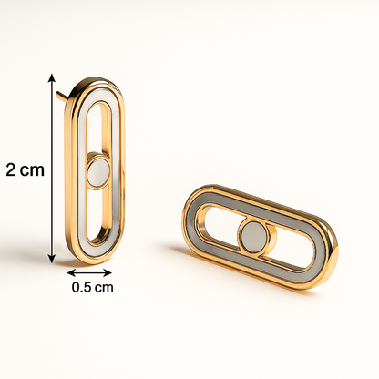 Alaska | 18K Gold Plated Uno Geometric Ball Waterproof Stud Earrings