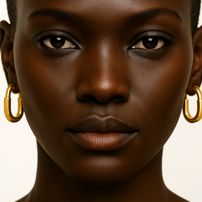 Hala | Gold Plated Lock Hoop Earrings