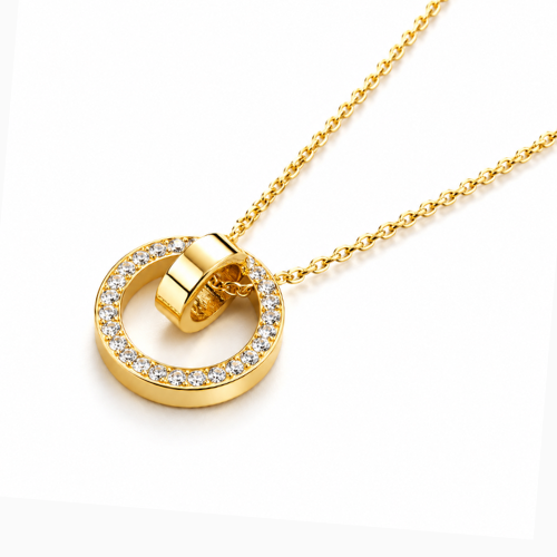 Aretusa | Gold Plated Double Interlocking Circles