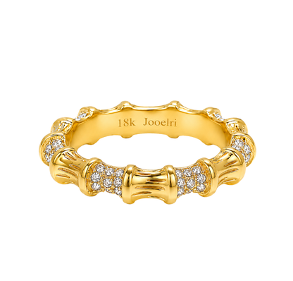 Selestia | Gold Plated Bamboo Éclat Ring