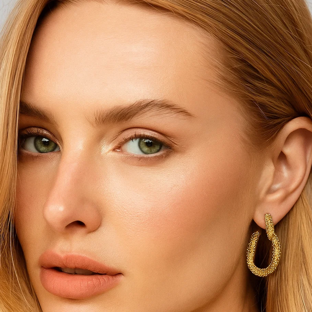 Malia | Gold (18K) Plated Heart Shaped Waterproof Hoop Earrings