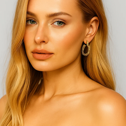 Malia | Gold (18K) Plated Heart Shaped Waterproof Hoop Earrings