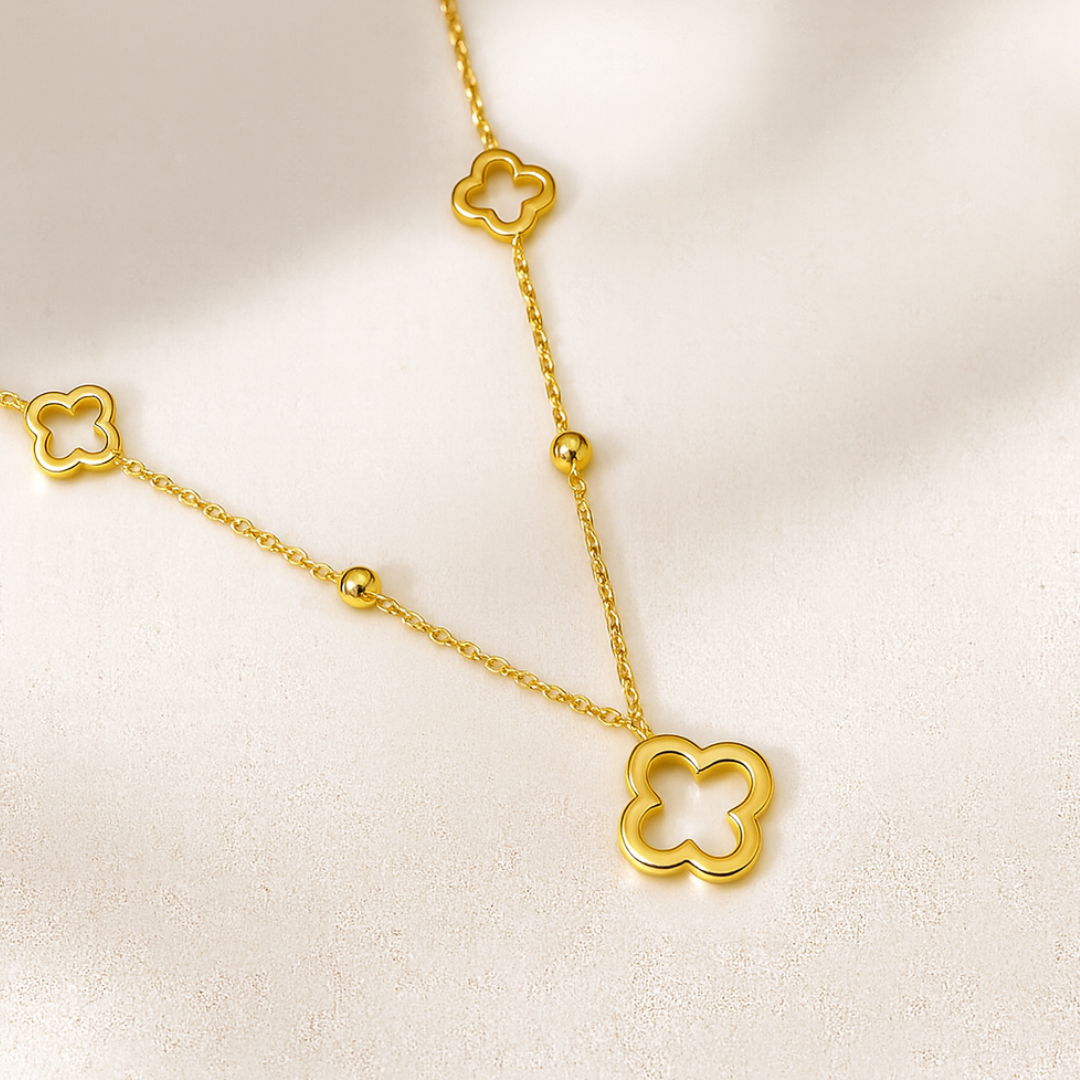 Safina | Gold Plated Four-Leaf Clover Necklace