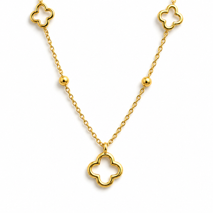Safina | Gold Plated Four-Leaf Clover Necklace