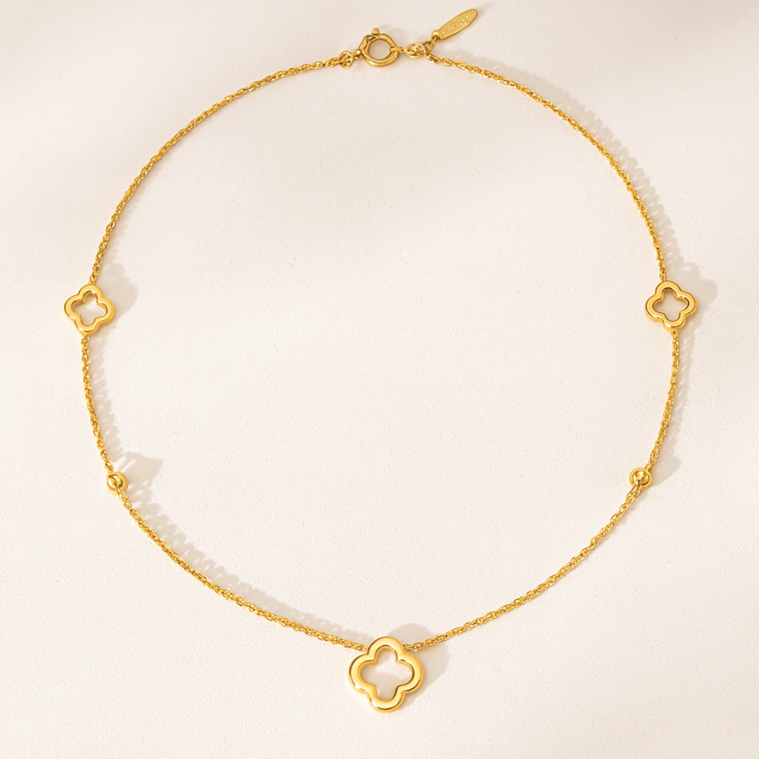 Safina | Gold Plated Four-Leaf Clover Necklace