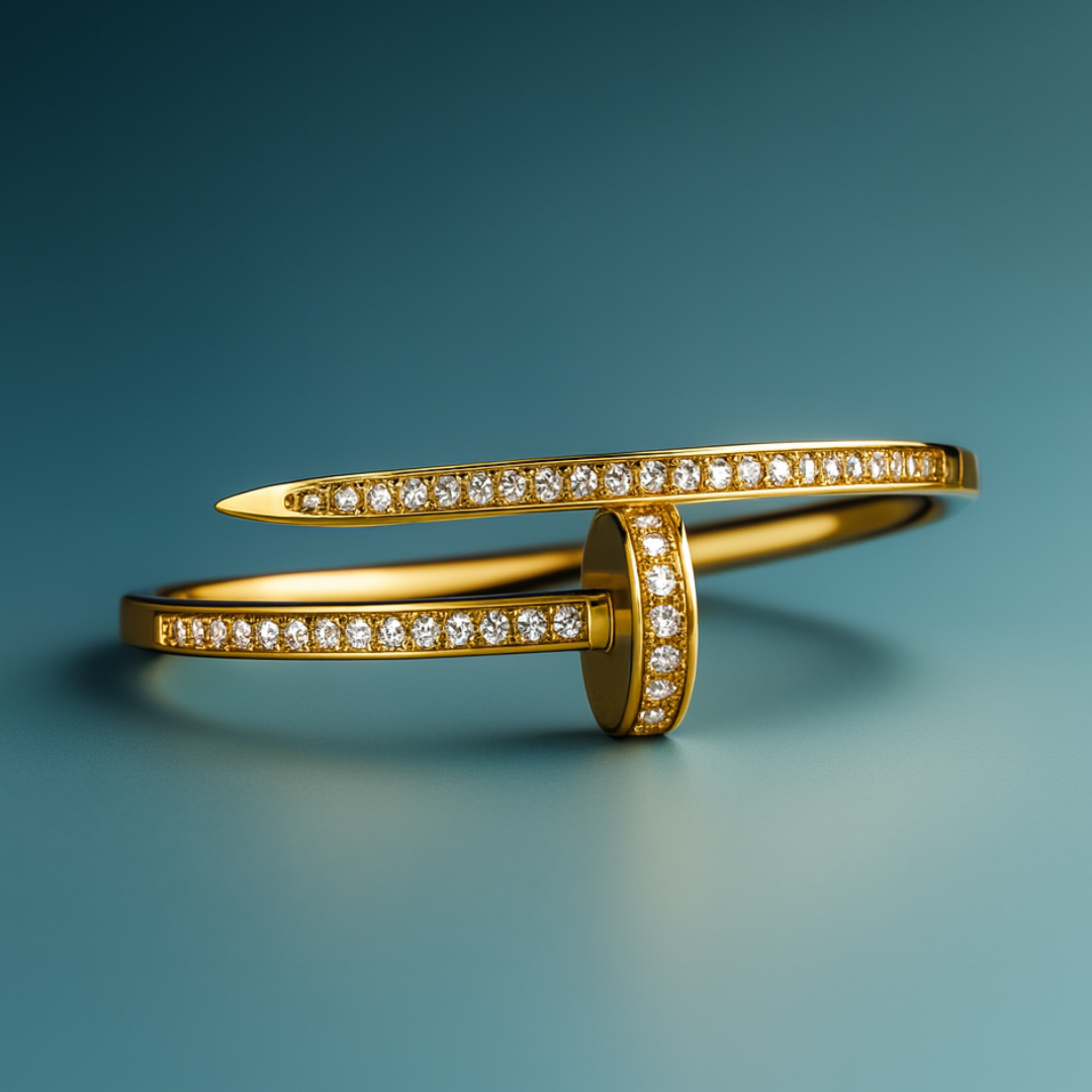 Nicolette | 18K Gold Plated Nail Waterproof Bracelet Bangle