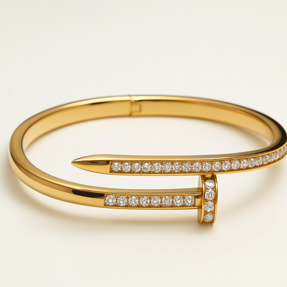 Nicolette | 18K Gold Plated Nail Waterproof Bracelet Bangle