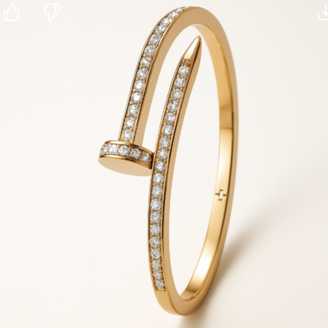 Nicolette | 18K Gold Plated Nail Waterproof Bracelet Bangle