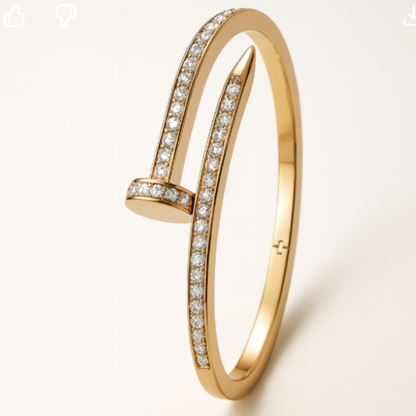 Nicolette | 18K Gold Plated Nail Waterproof Bracelet Bangle