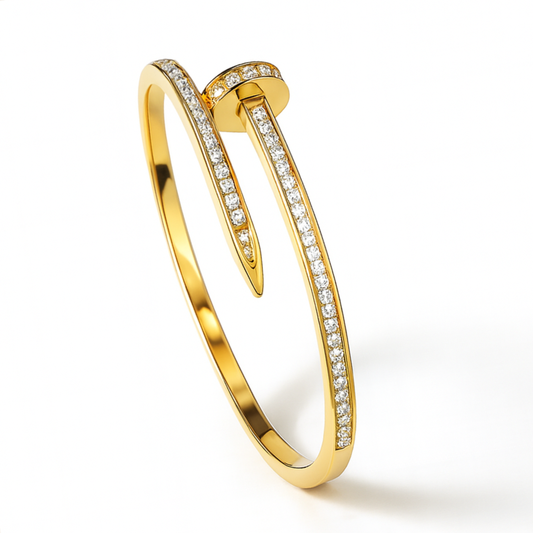 Nicolette | 18K Gold Plated Nail Waterproof Bracelet Bangle