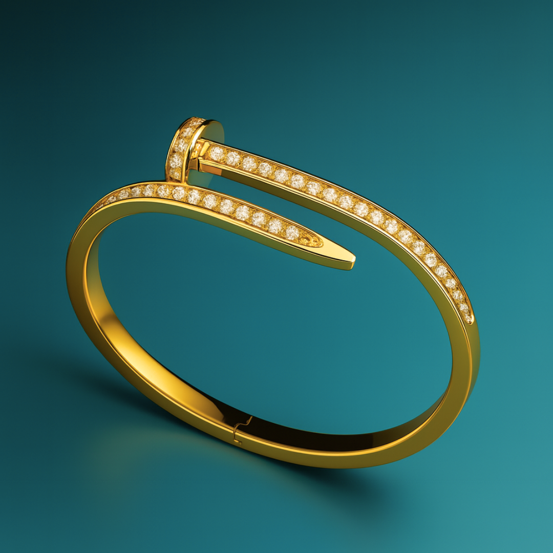 Nicolette | 18K Gold Plated Nail Waterproof Bracelet Bangle