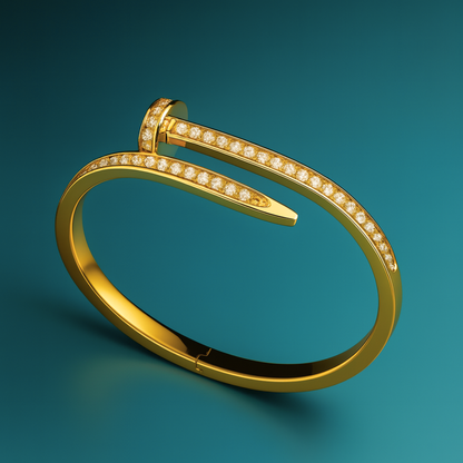 Nicolette | 18K Gold Plated Nail Waterproof Bracelet Bangle