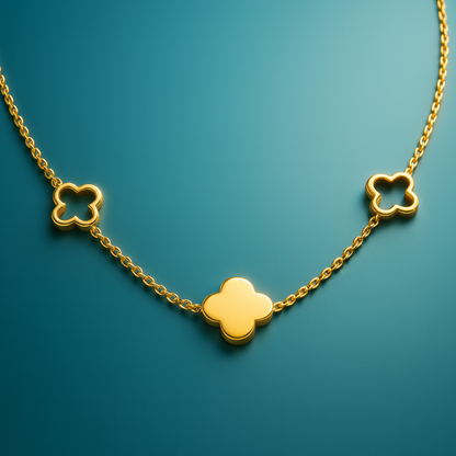 Elexia | Gold Plated Four-Leaf Clover Pendant Necklace