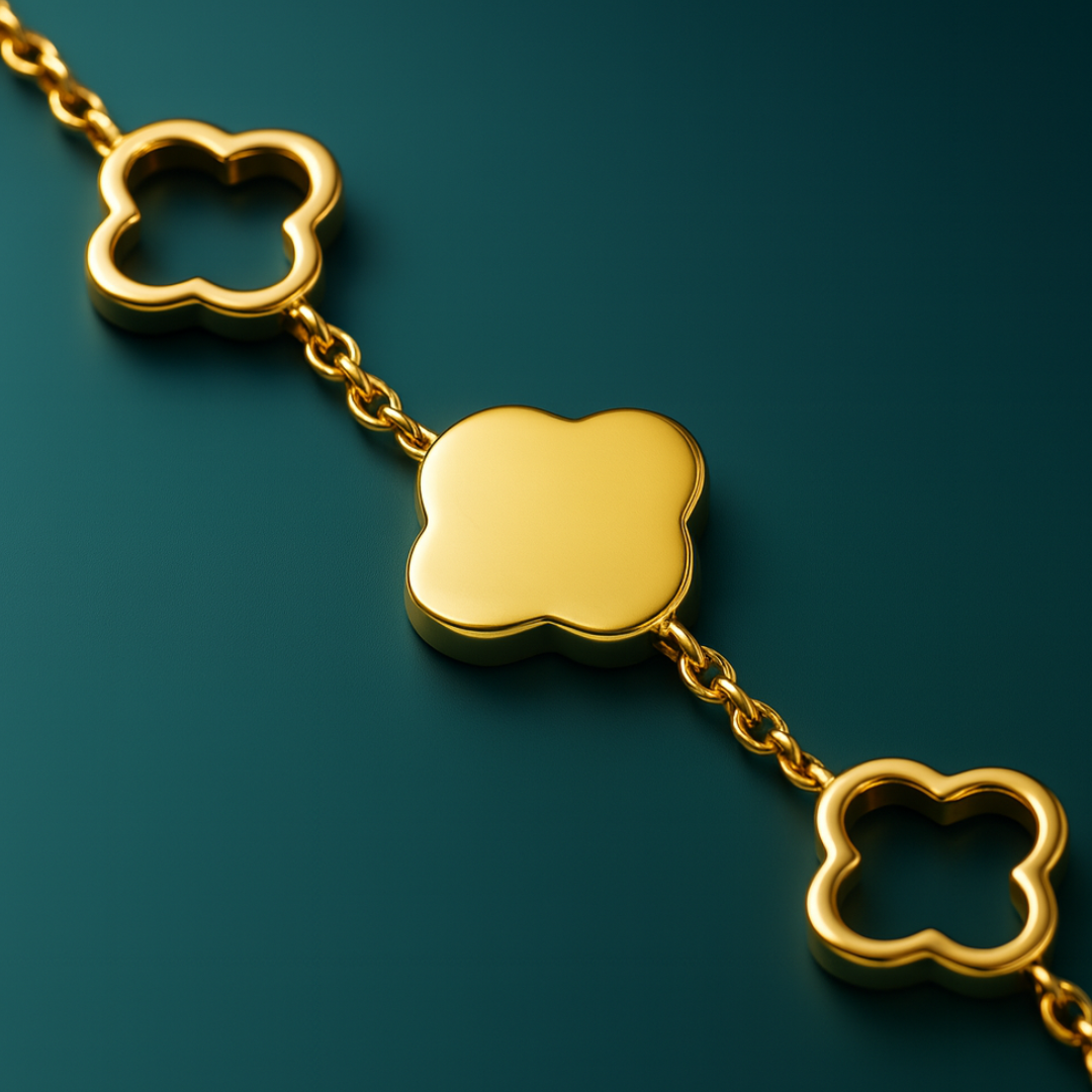 Elexia | Gold Plated Four-Leaf Clover Pendant Necklace