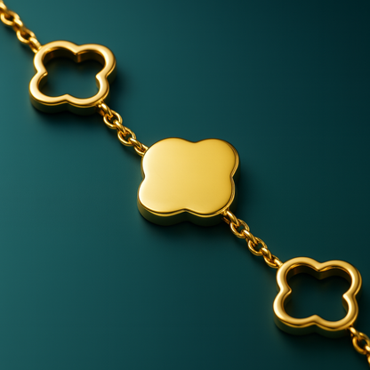 Elexia | Gold Plated Four-Leaf Clover Pendant Necklace