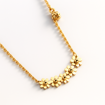 Lilliana | 18K Gold-Plated Six-Flower Motif Waterproof Necklace