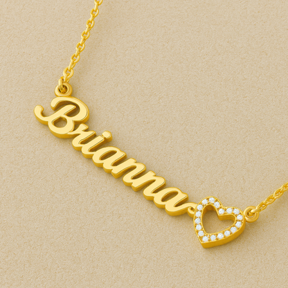 Dinara | Personalised Name Necklace, Custom Name Necklace - 18K Gold Plated Waterproof Necklace