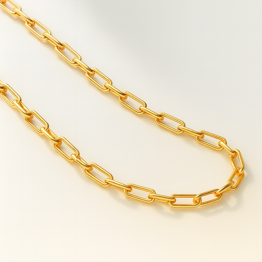 Nova | Gold (18K) Plated Paperclip Style Waterproof Necklace