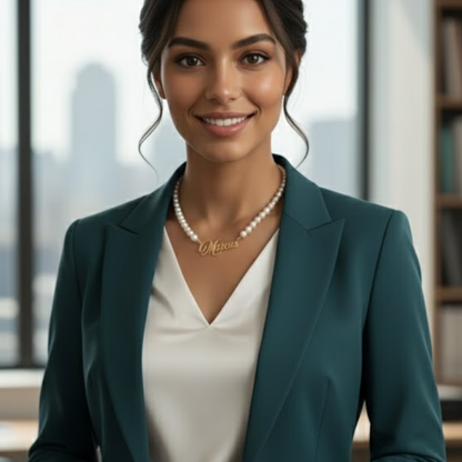 Rielle | Personalised Single Name Pearl Necklace