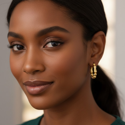 Ashley | Gold Plated Tennis Hoops