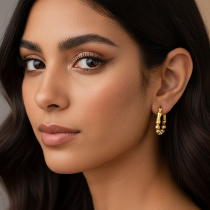 Ashley | Gold Plated Tennis Hoops