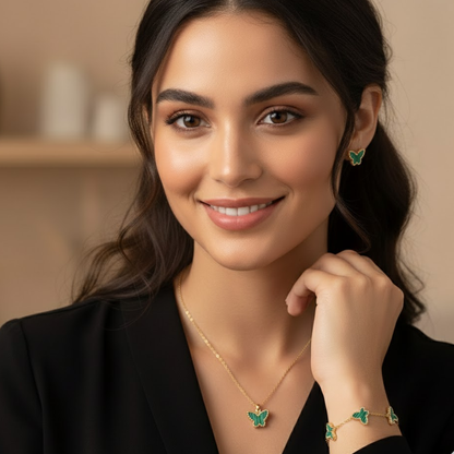 Kesia | Gold Plated Butterfly Stud Earrings