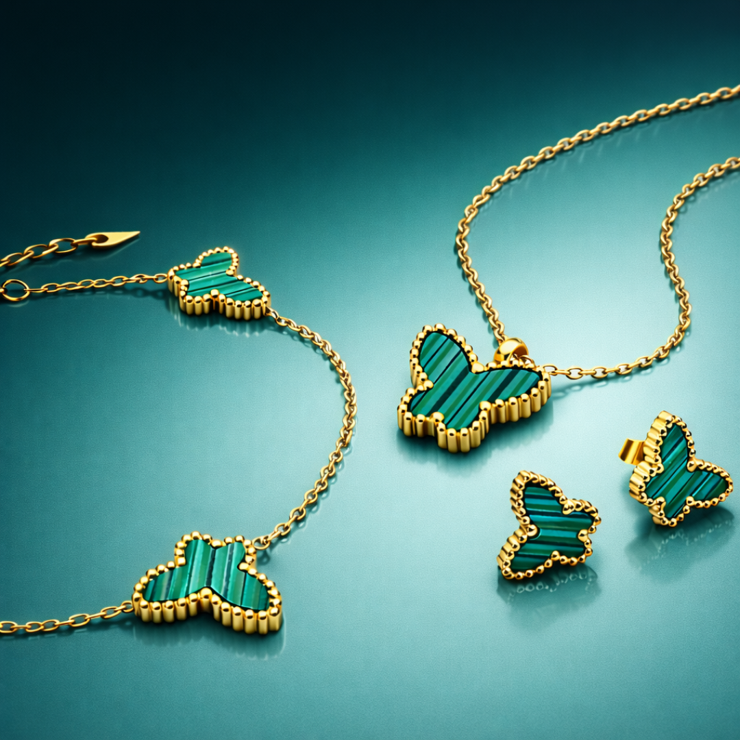 Kesia | Gold Plated Butterfly Stud Earrings