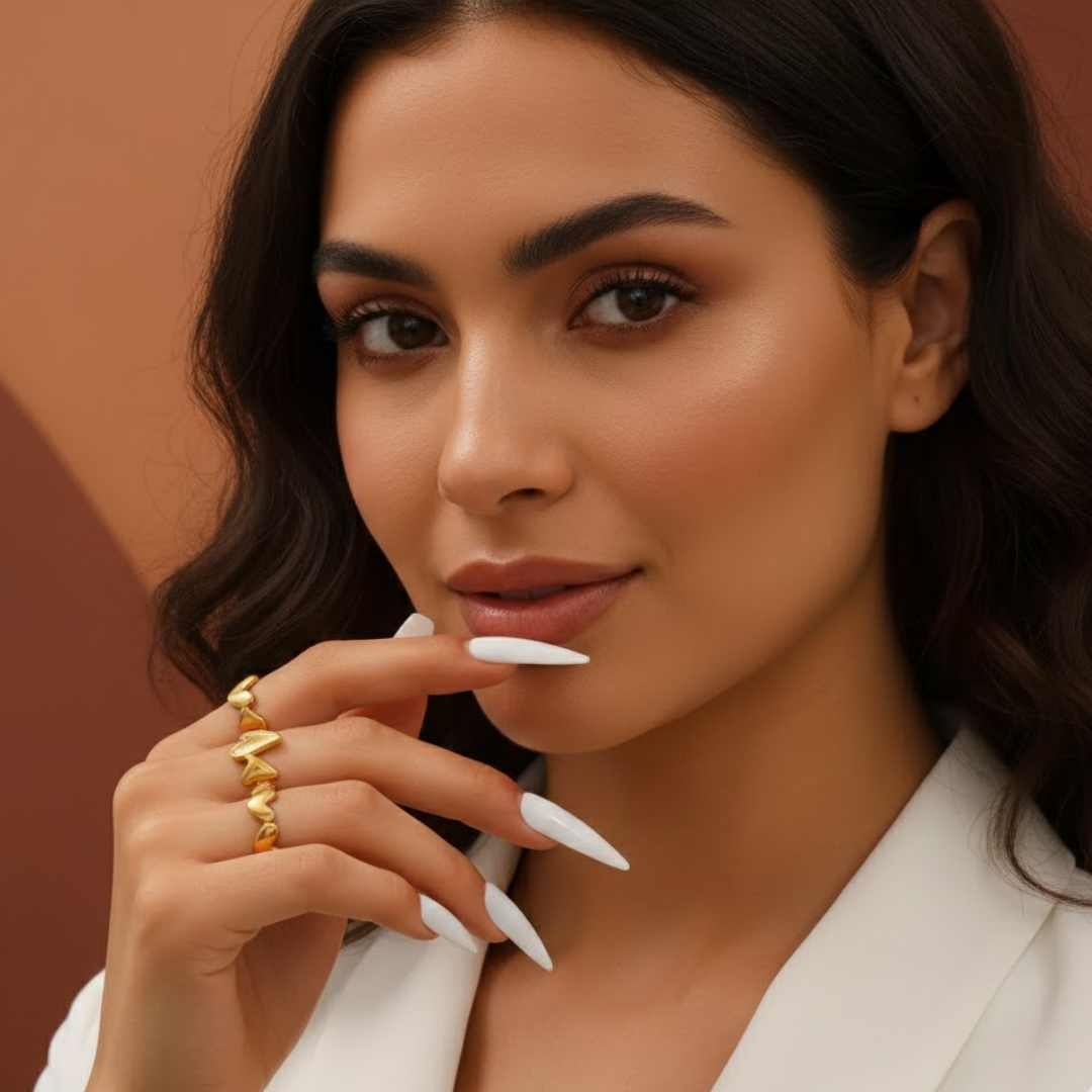 Cara | Gold-Plated Resizable Heart Ring
