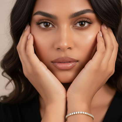 Dana | Gold Plated Lux Tennis Bracelet
