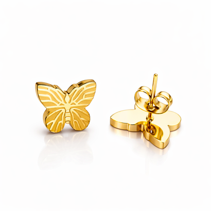 Estrella | Gold-Plated Butterfly Stud Earrings