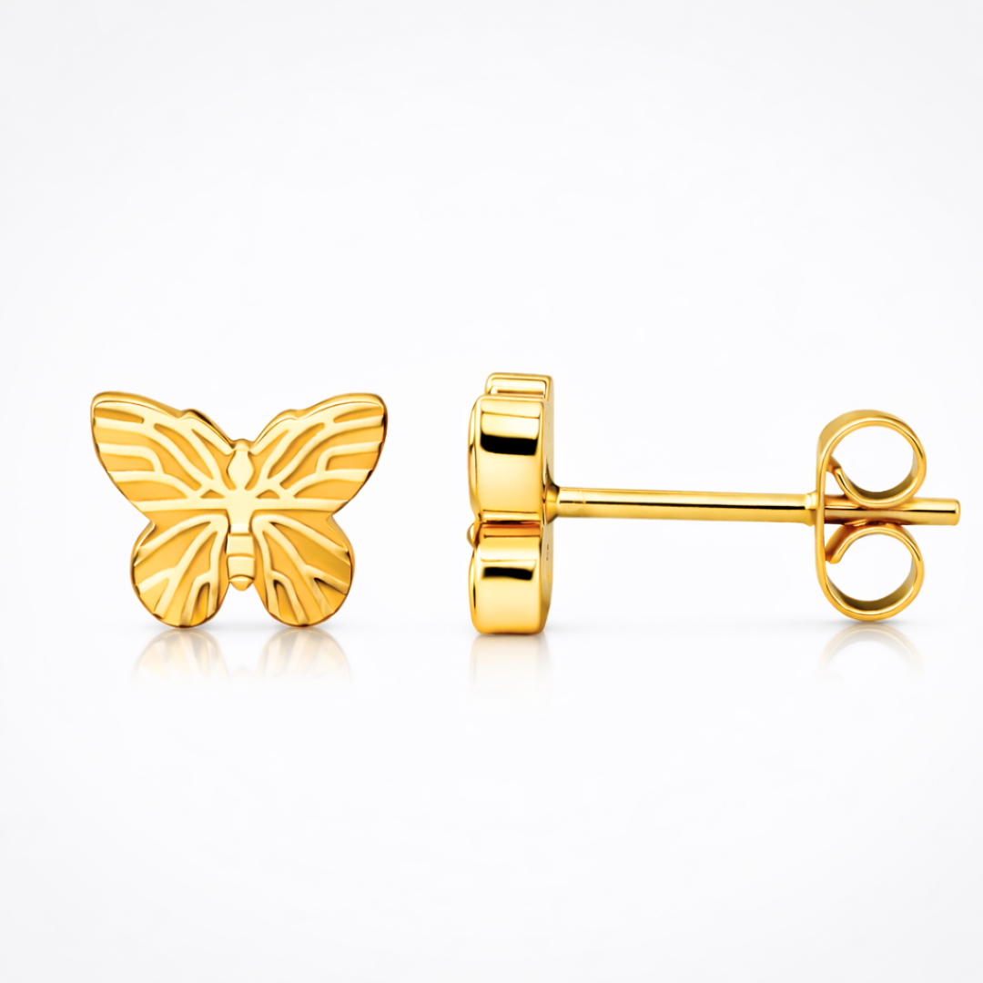 Estrella | Gold-Plated Butterfly Stud Earrings