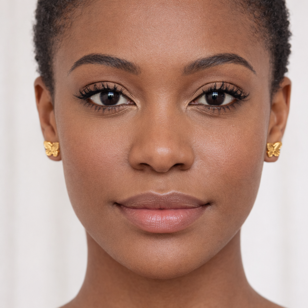 Estrella | Gold-Plated Butterfly Stud Earrings