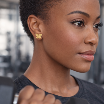 Estrella | Gold-Plated Butterfly Stud Earrings
