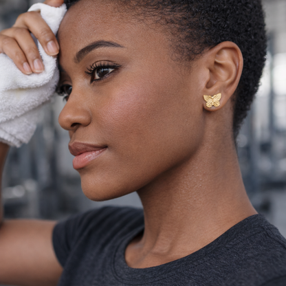 Estrella | Gold-Plated Butterfly Stud Earrings