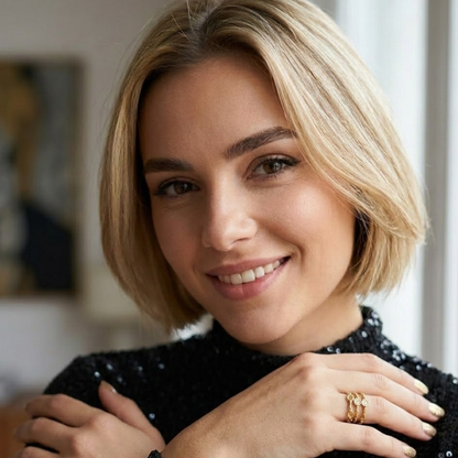 Ruby | Gold-Plated Boho Open Cuff Ring