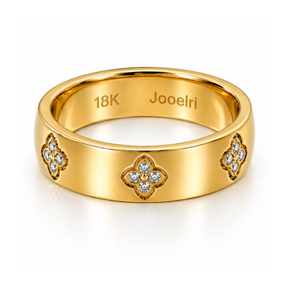 Viana | Gold Plated Four-Leaf Clover Ring