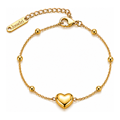 Chiara | Gold Plated Mini Luxe Heart Bracelet