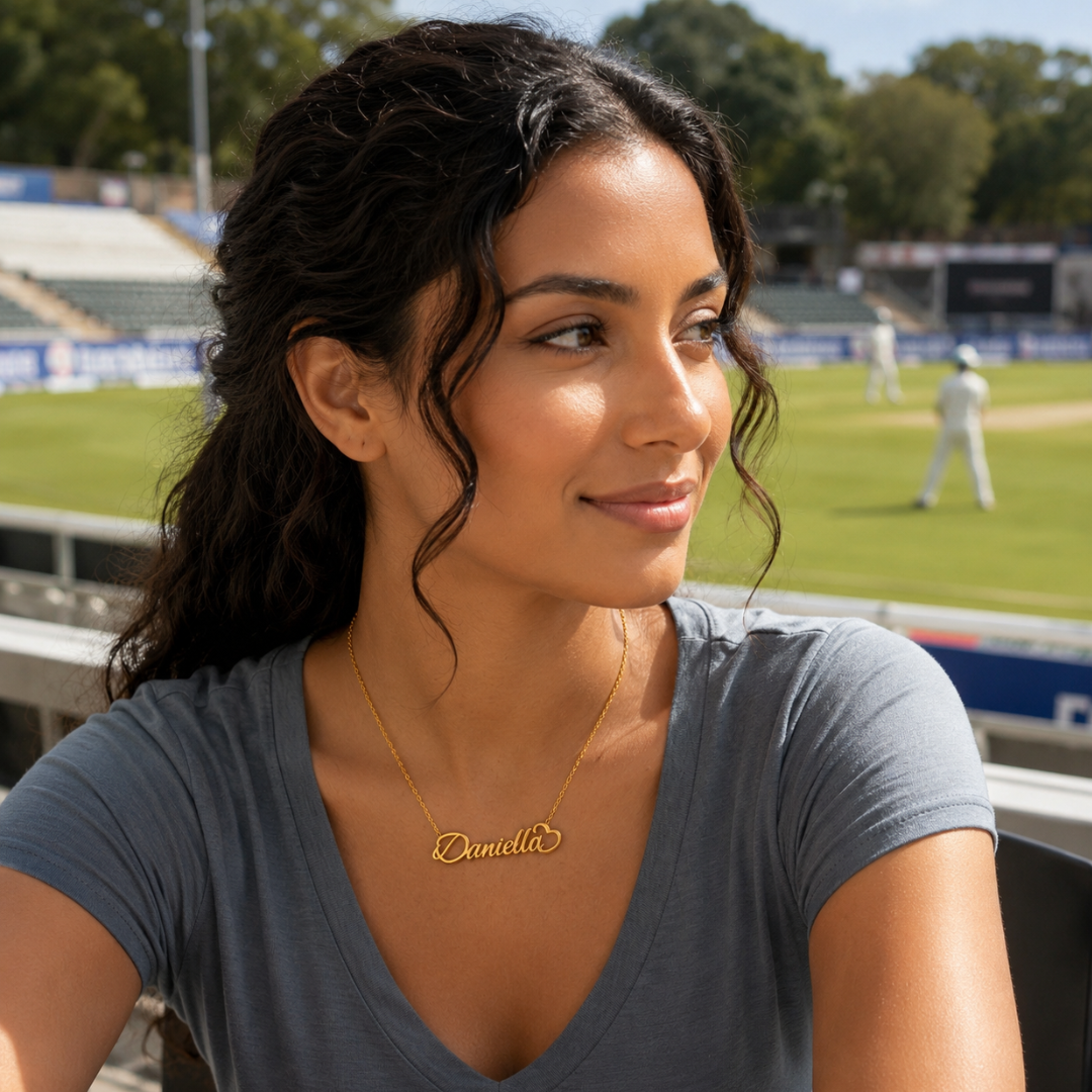 Deema | Gold Plated Personalised Heart Necklace