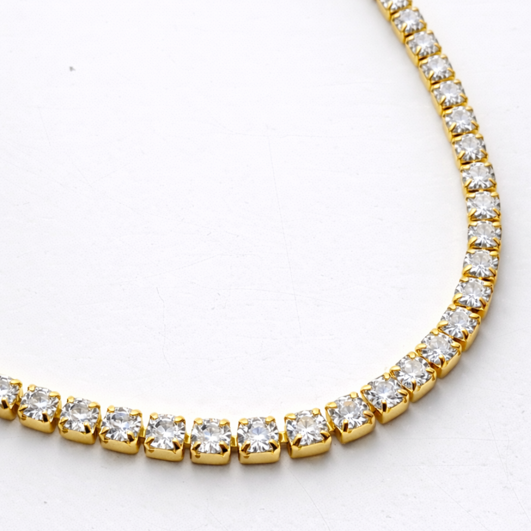 Dana | Gold Plated Lux Tennis Bracelet