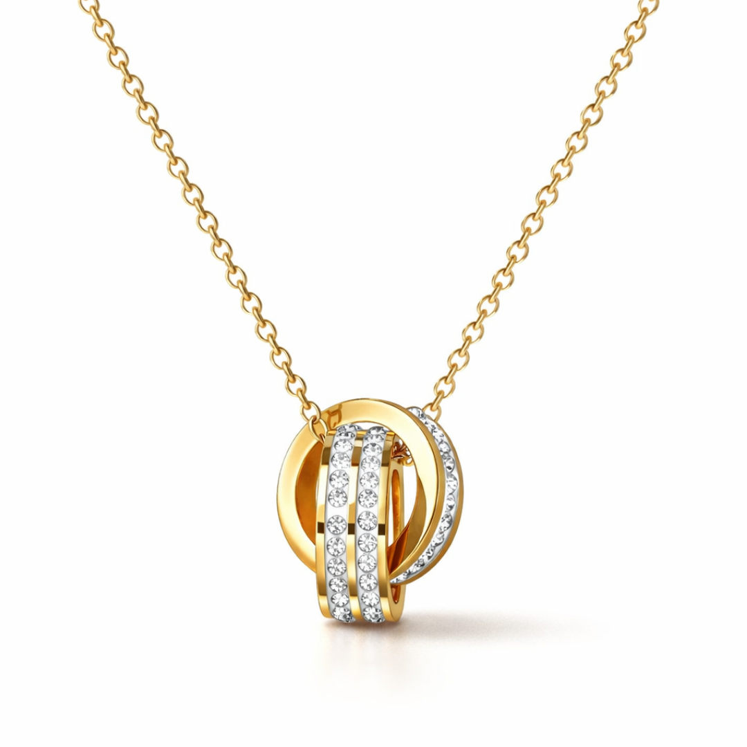 Giorgio | Gold Plated Double Interlocking Circles