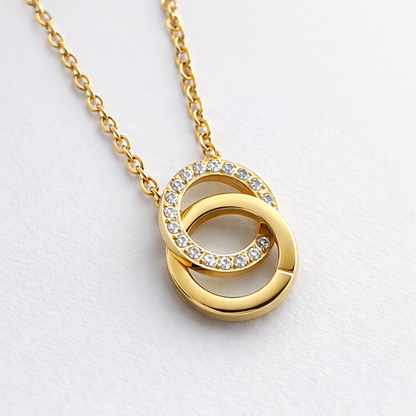 Leila | Gold Plated Double Interlocking Circles