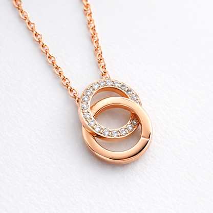 Leila | Gold Plated Double Interlocking Circles