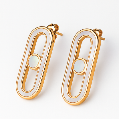 Alaska | 18K Gold Plated Uno Geometric Ball Waterproof Stud Earrings