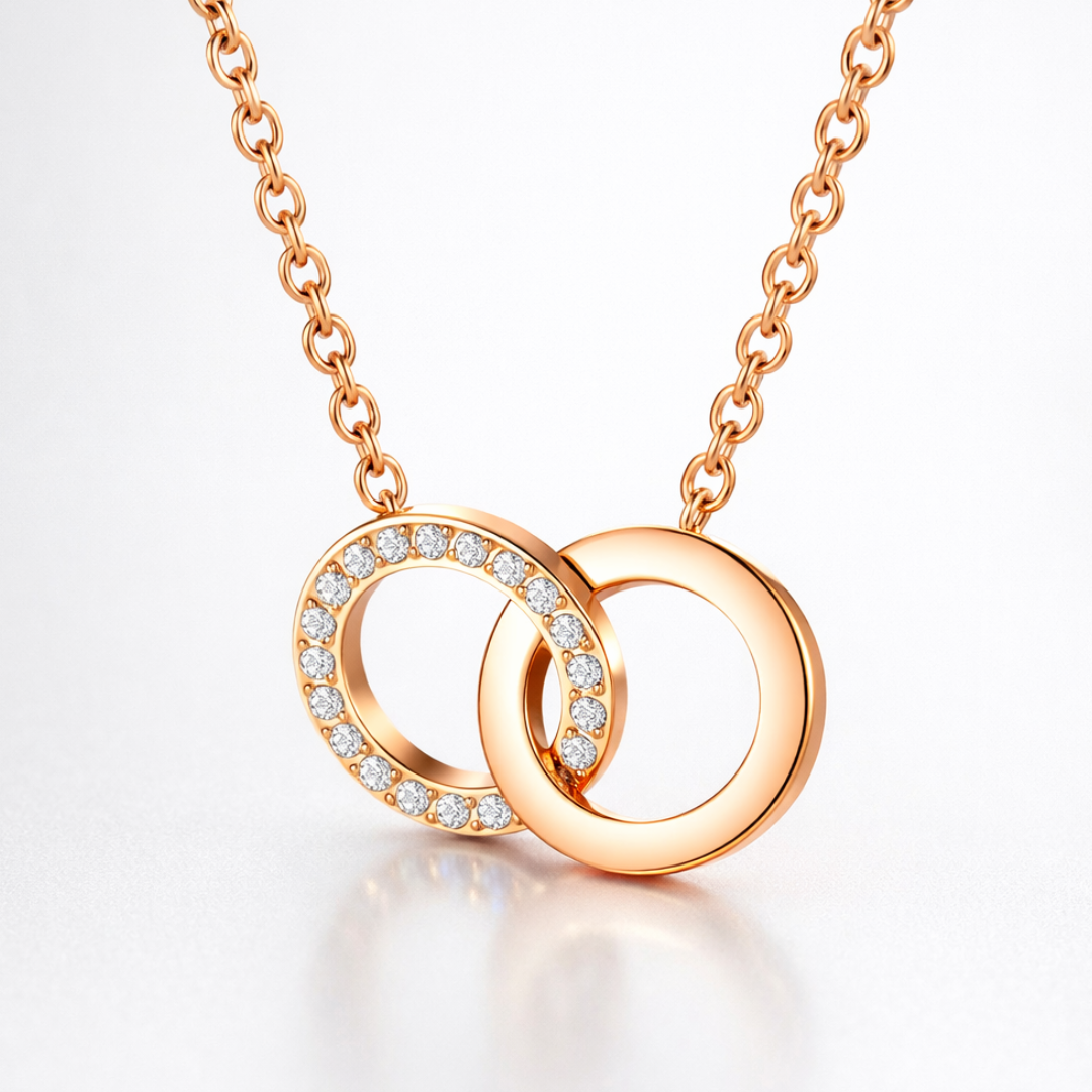 Leila | Gold Plated Double Interlocking Circles