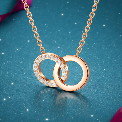 Leila | Gold Plated Double Interlocking Circles