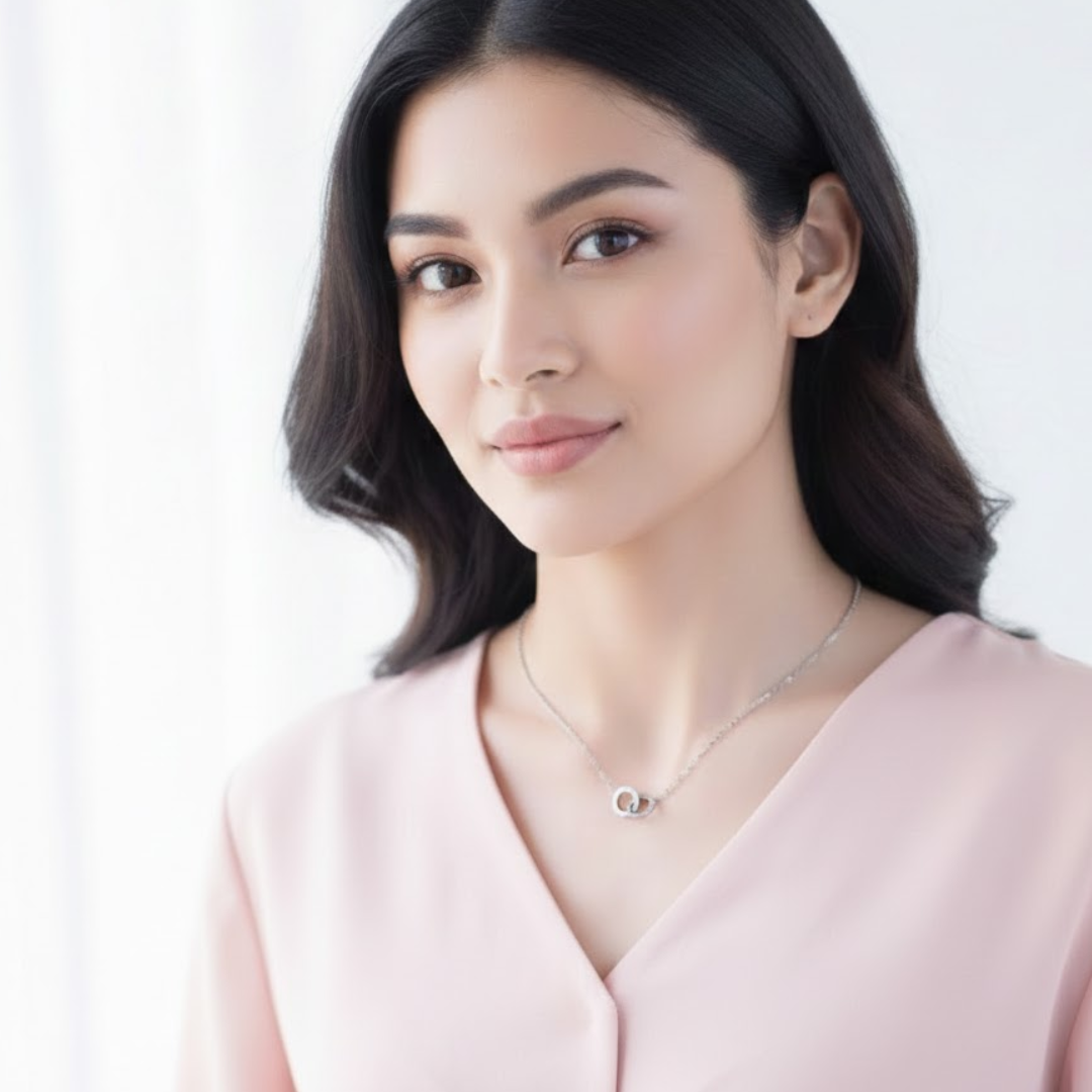 Leila | Gold Plated Double Interlocking Circles