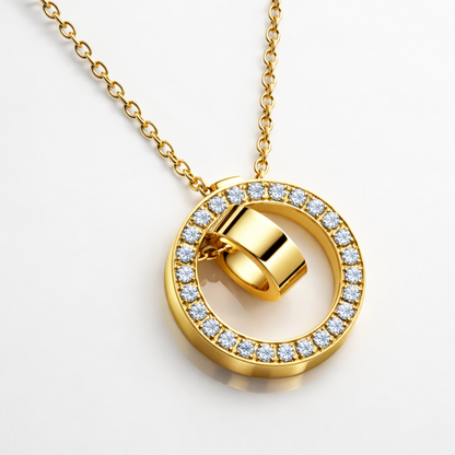 Aretusa | Gold Plated Double Interlocking Circles