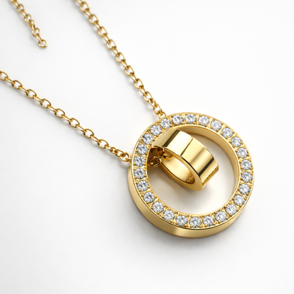 Aretusa | Gold Plated Double Interlocking Circles