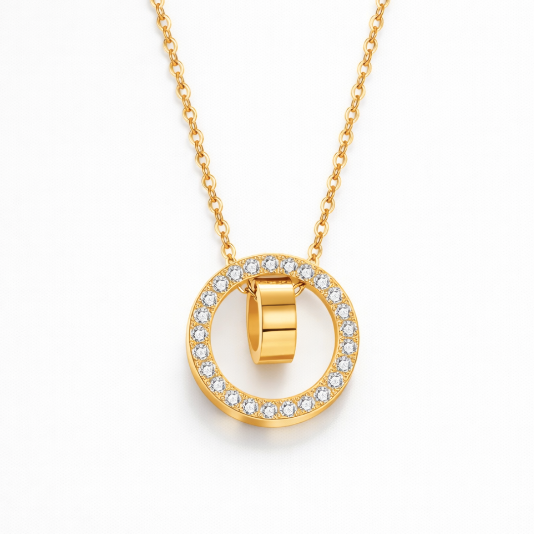 Aretusa | Gold Plated Double Interlocking Circles
