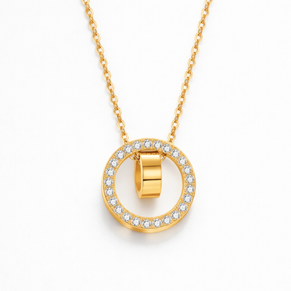 Aretusa | Gold Plated Double Interlocking Circles